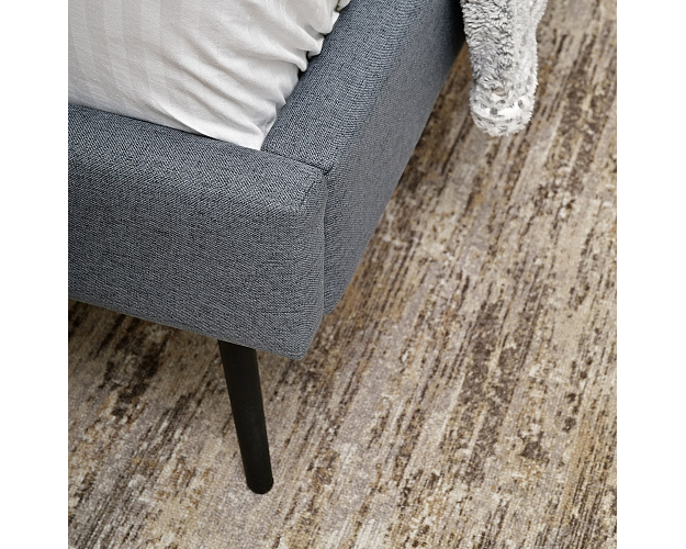 Кровать с ортопедическим основанием 1600 Сильвия лагуна пепел