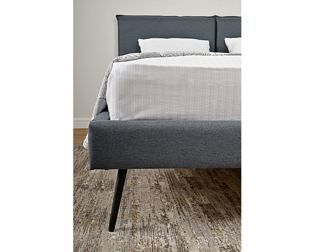 Кровать с ортопедическим основанием 1600 Сильвия лагуна пепел